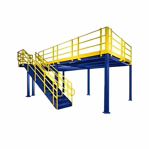 Steel mezzanine work platform